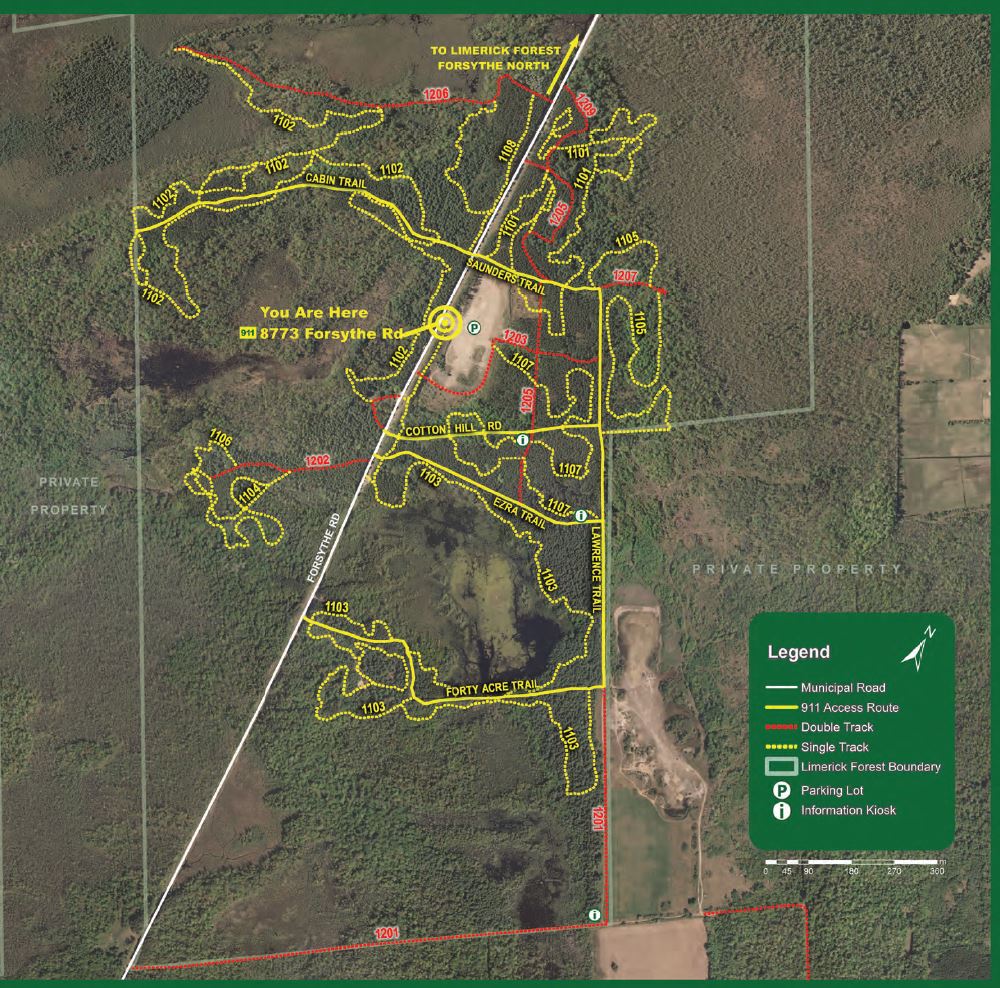 Forsythe south bike trails map