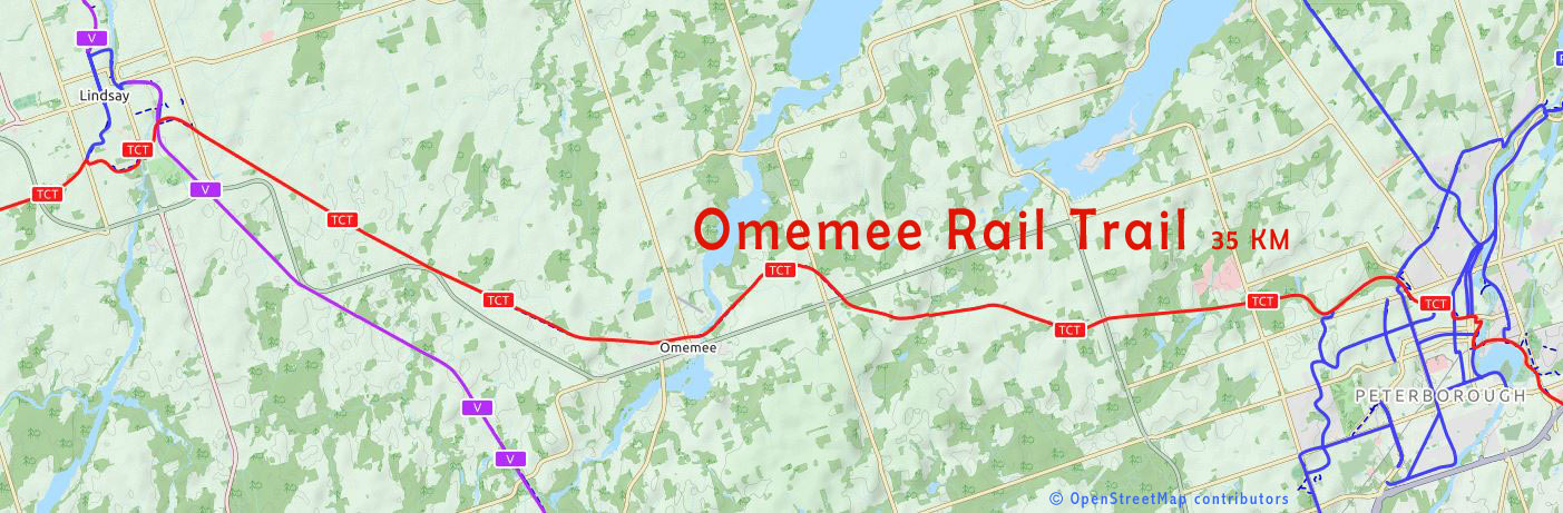 Omemee-rail-trail-map