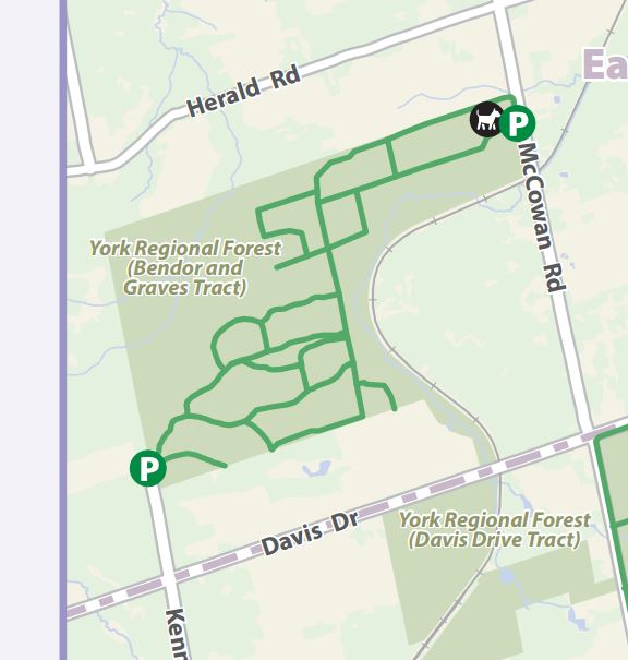 Bendor and Graves bike trail map