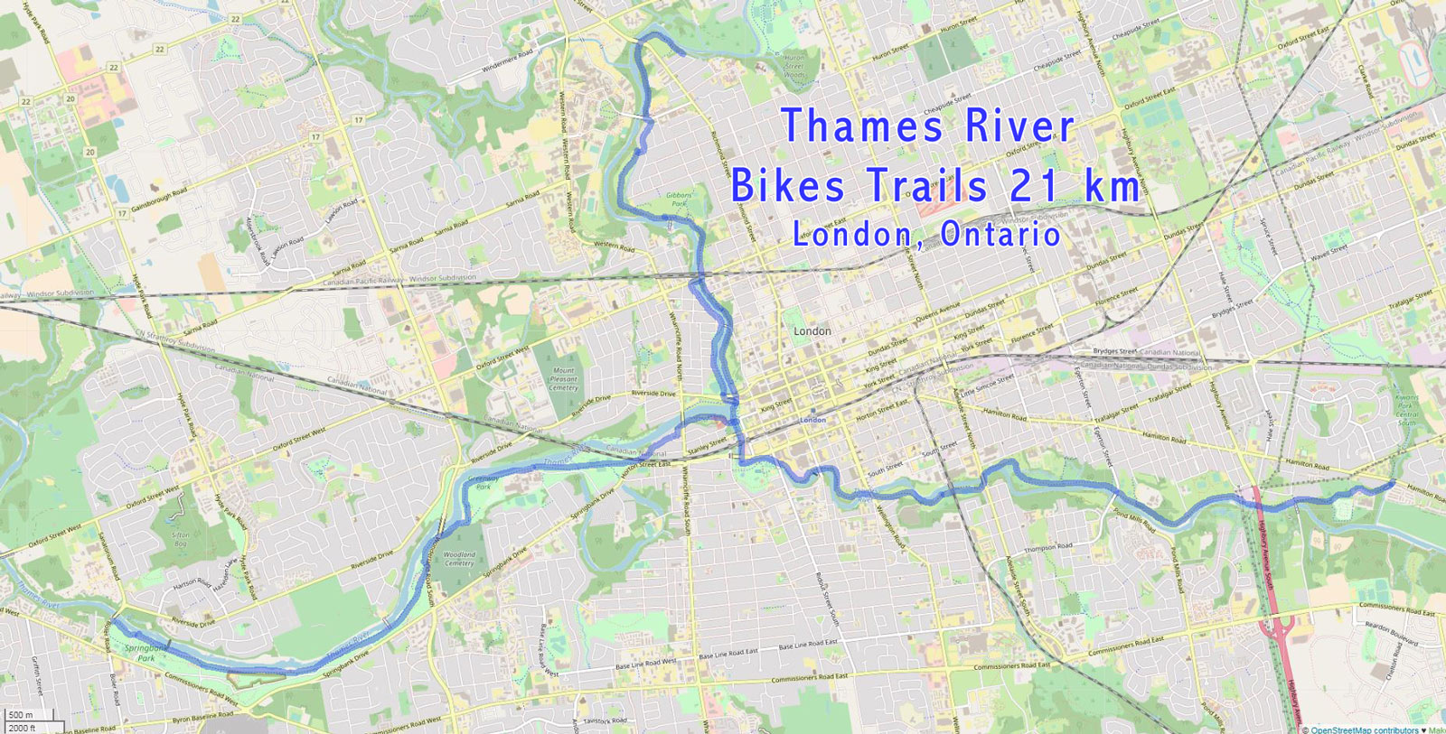 Thames-bike-park-trails map