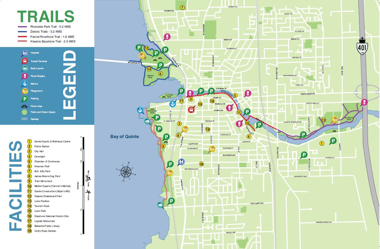 Belleville bike trail map
