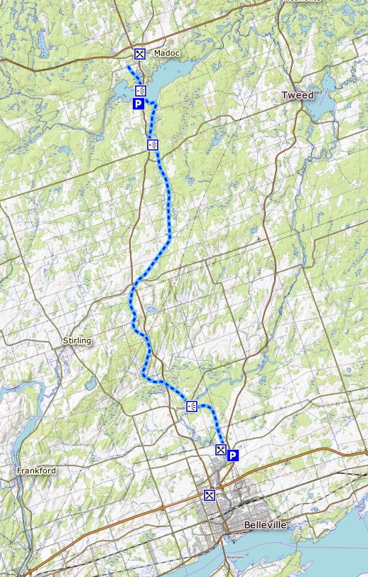 Two Lakes rail trail map