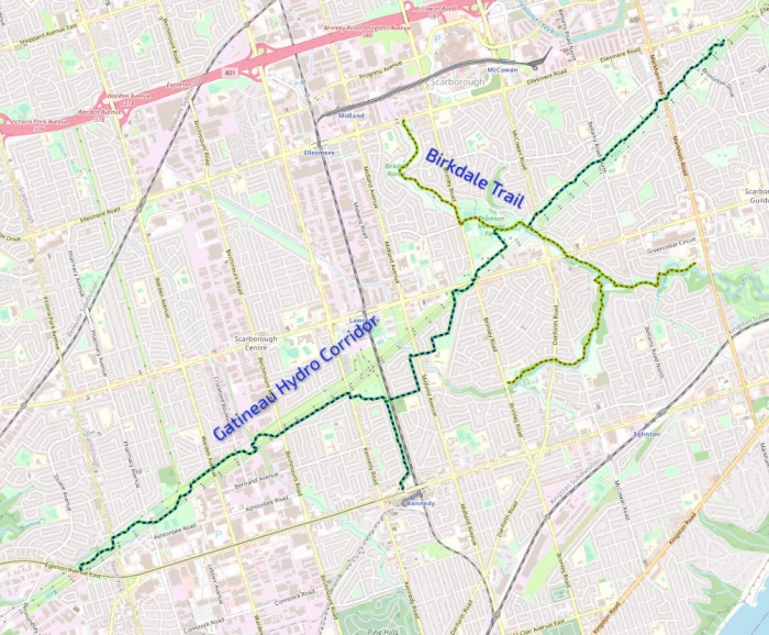 Gatineau Corridor trail map