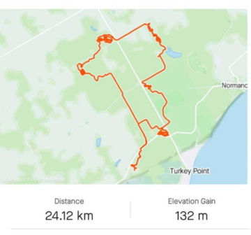 Turkey Point Fatbike trail map.