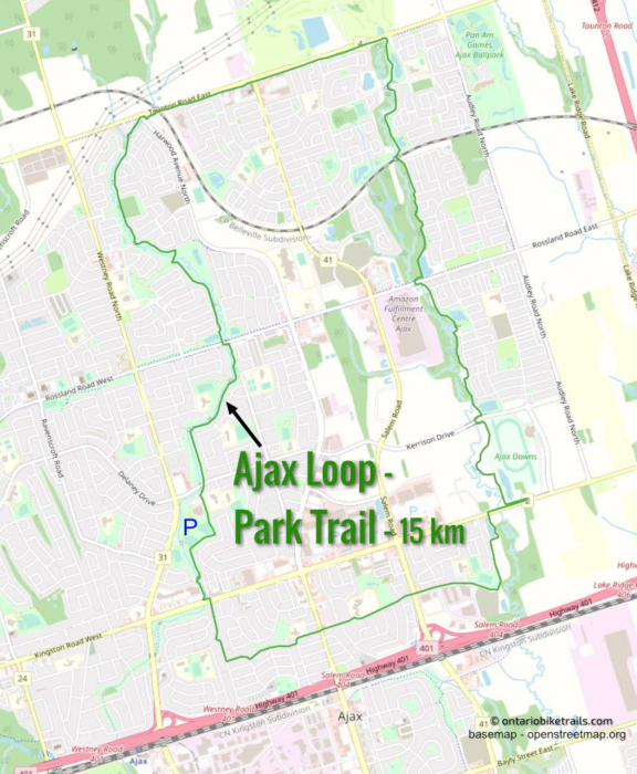 Ajax bike trail loop