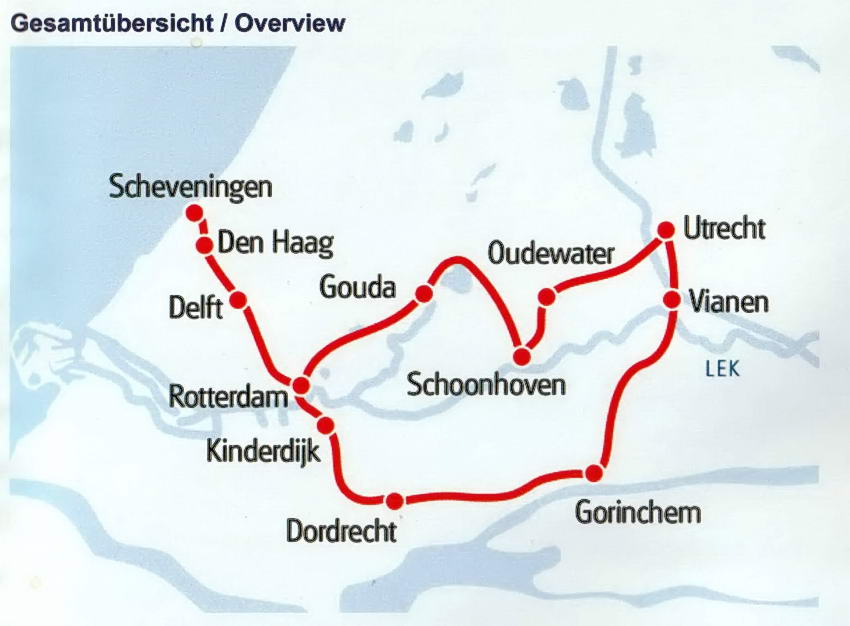 Holland tour map