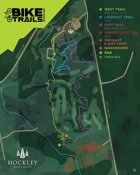 Hockley MTB trail map