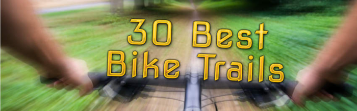 Mountain bike rider riding real fast, motion blur