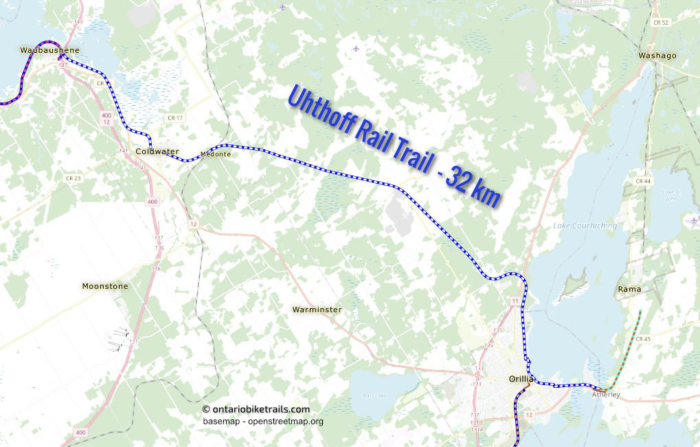 Uhthoff rail trail map